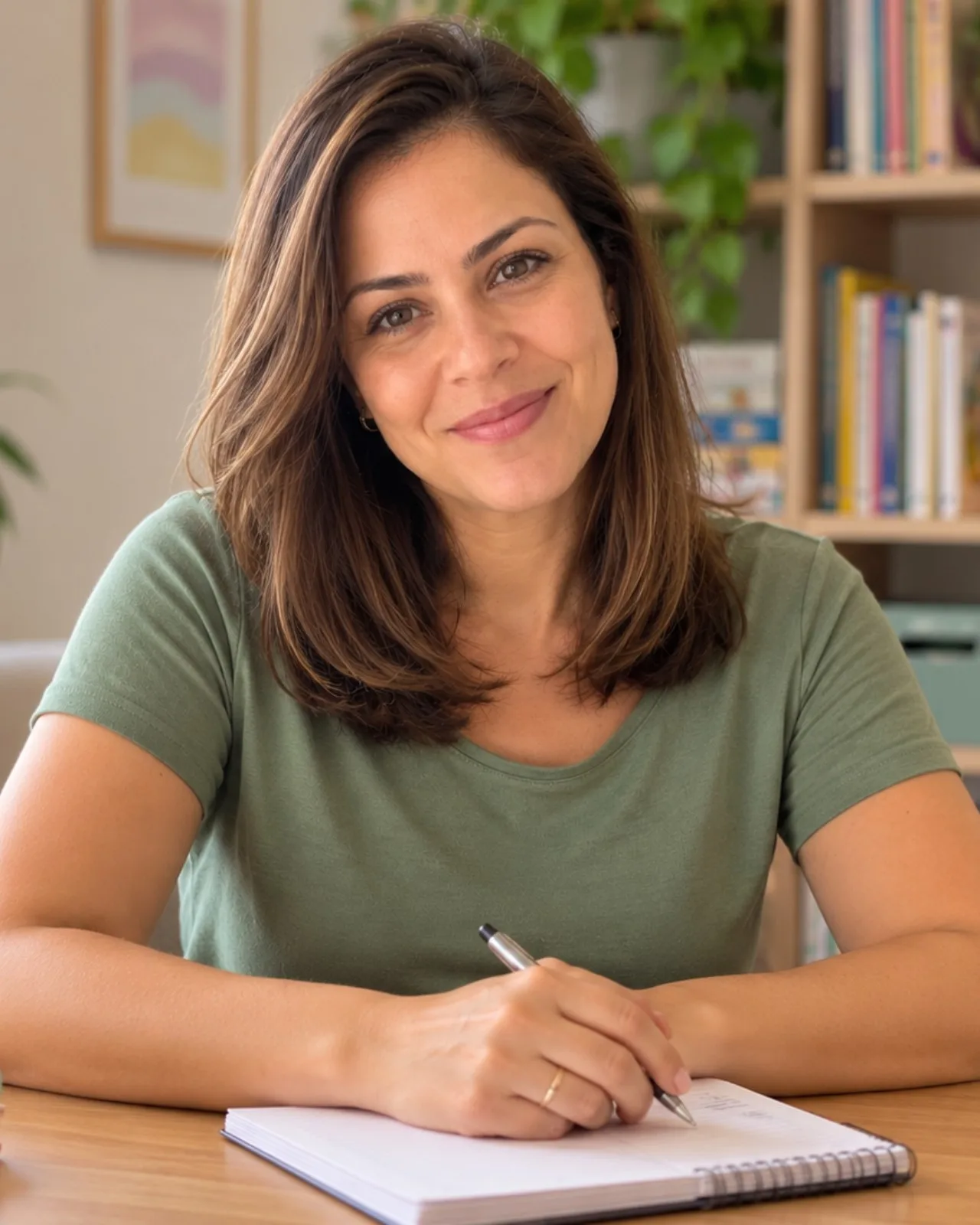 Marina Teste Almeida no atendimento